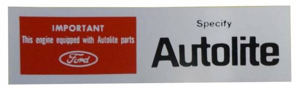 Rubber The Right Way - Autolite Parts Air Cleaner Decal