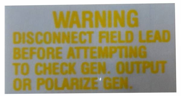 Rubber The Right Way - Voltage Regulator Warning Decal