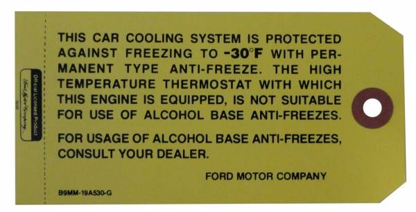 Rubber The Right Way - Antifreeze Tag