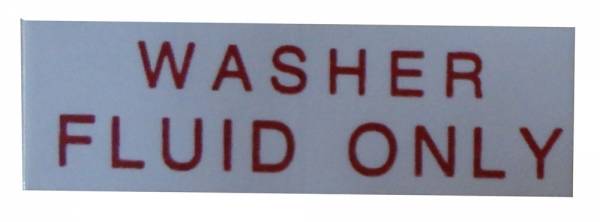 Rubber The Right Way - Windshield Washer Fluid Only Decal