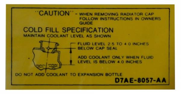 Rubber The Right Way - Radiator Coolant Decal