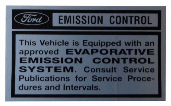Rubber The Right Way - Emission Control Evaporator Decal