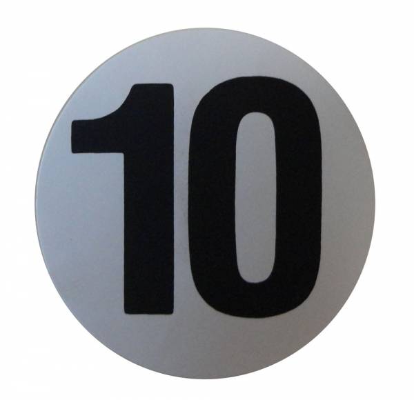 Rubber The Right Way - Assembly Line Production Day Window Sticker - "10"