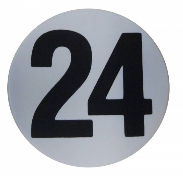 Rubber The Right Way - Assembly Line Production Day Window Sticker - "24"