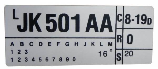 Rubber The Right Way - 460 Automatic Transmission Engine Code Decal
