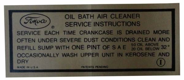 Rubber The Right Way - Air Cleaner Service Decal