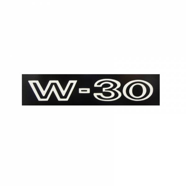 Rubber The Right Way - "W-30" Fender Decal (White)