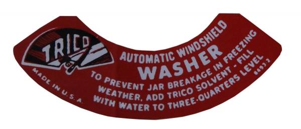 Rubber The Right Way - Trico Windshield Washer Lid Decal