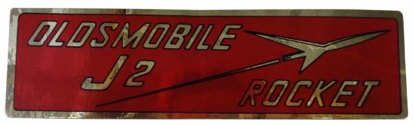 Rubber The Right Way - "Oldsmobile J2 Rocket" Air Cleaner Decal