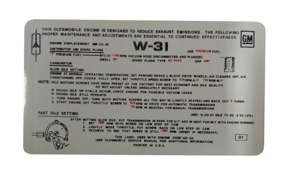 Rubber The Right Way - Emission Decal - 350-4V W-31