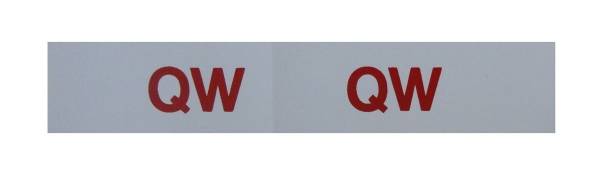 Rubber The Right Way - "QW" Engine Code Decal