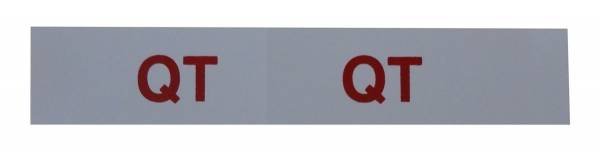 Rubber The Right Way - "QT" Engine Code Decal
