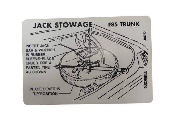 Rubber The Right Way - Spare Tire & Jack Stowage Decal