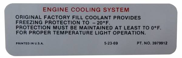 Rubber The Right Way - Cooling System Warning Decal