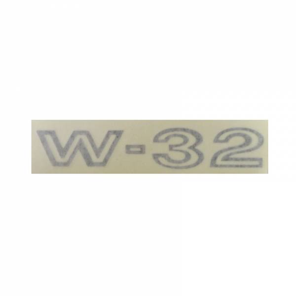 Rubber The Right Way - "W-32" Fender Decal (Black)