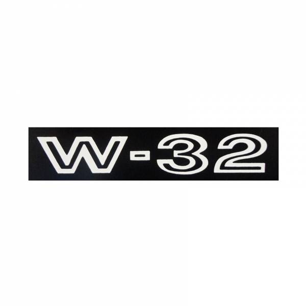 Rubber The Right Way - "W-32" Fender Decal (White)