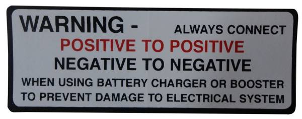 Rubber The Right Way - Battery Warning Decal