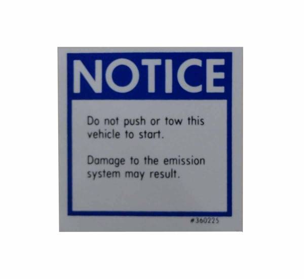 Rubber The Right Way - Push Start Caution Decal