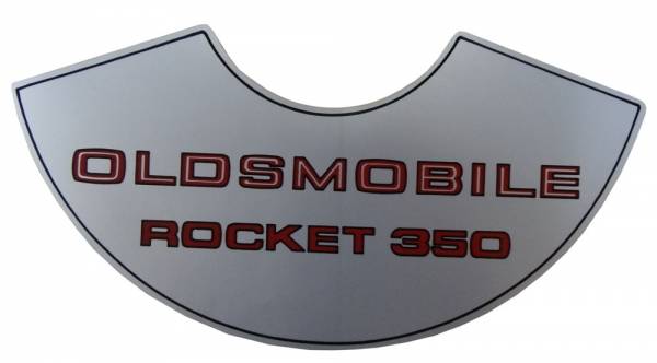 Rubber The Right Way - "Oldsmobile Rocket 350" Air Cleaner Decal