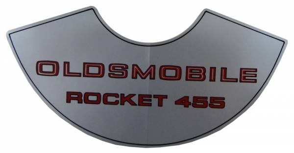 Rubber The Right Way - "Oldsmobile Rocket 455" Air Cleaner Decal