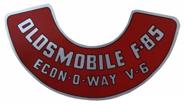 Rubber The Right Way - "F-85 Econ-o-way" V6 Air Cleaner Decal