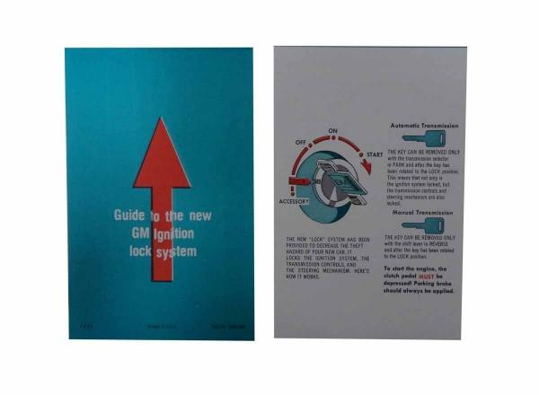 Rubber The Right Way - Ignition Lock Instructions Sleeve - On Sun Visor - 7"