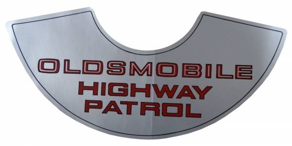 Rubber The Right Way - "Highway Patrol" Air Cleaner Decal