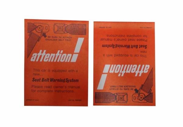 Rubber The Right Way - Seat Belt Instructions Sleeve