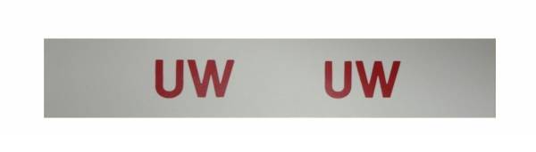 Rubber The Right Way - "UW" Engine Code Decal