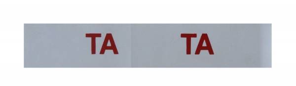 Rubber The Right Way - "TA" Engine Code Decal