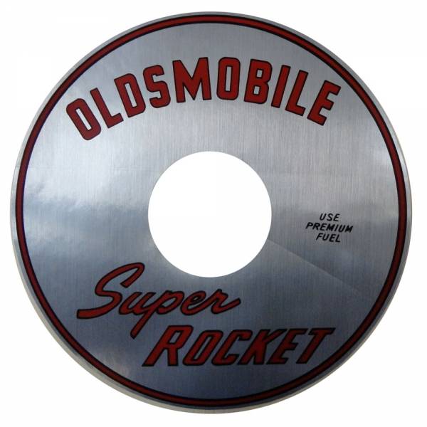 Rubber The Right Way - "Oldsmobile Super Rocket" Air Cleaner Decal - 11"