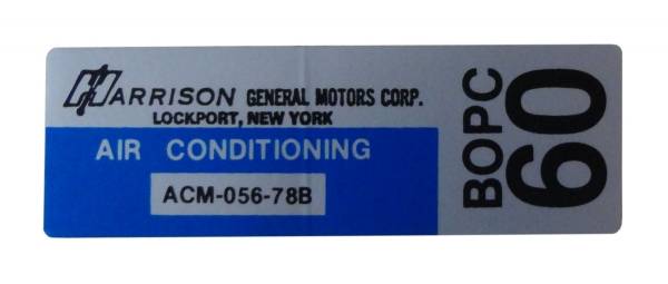 Rubber The Right Way - Harrison AC Evaporator Box Decal