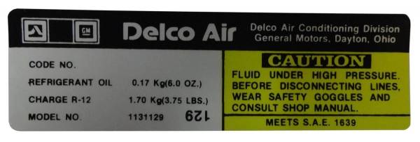 Rubber The Right Way - Delco AC Compressor Decal