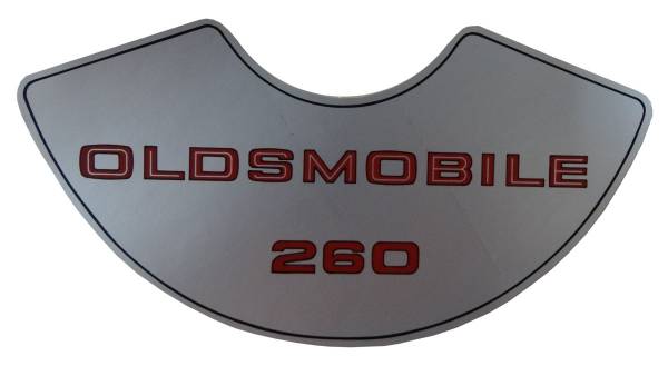Rubber The Right Way - "Oldsmobile 260" Air Cleaner Decal