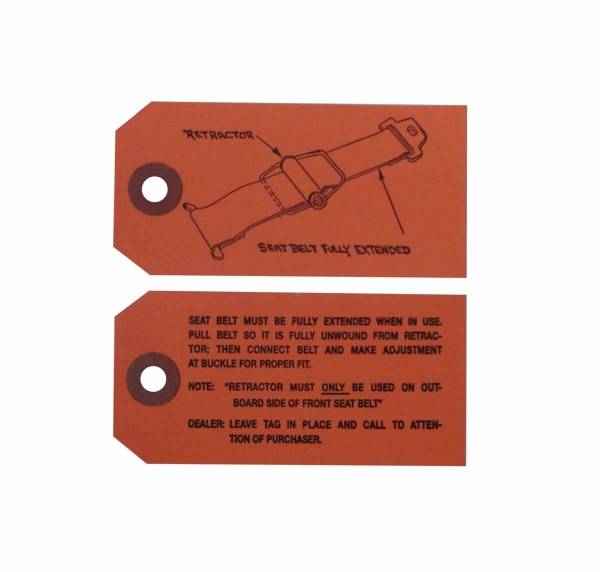 Rubber The Right Way - Seat Belt Instructions Tag