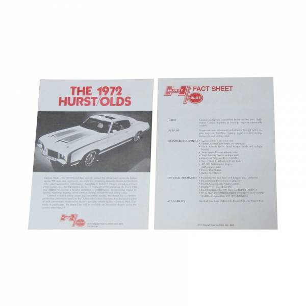 Rubber The Right Way - Hurst / Olds Fact Sheet