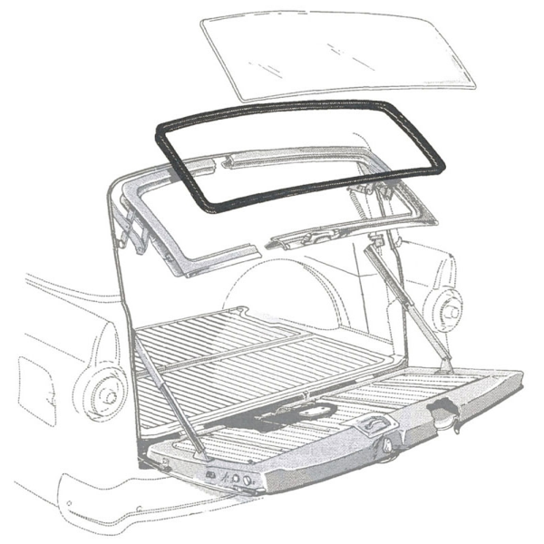 Rubber The Right Way - Back Glass Seal - In Liftgate - No Groove For Trim