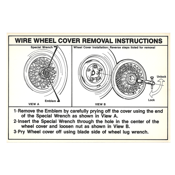 Rubber The Right Way - Wire Wheel Removal Instructions Decal