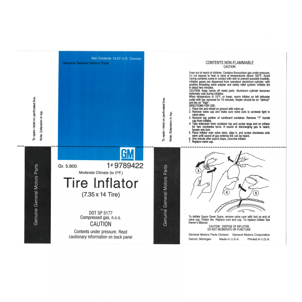 Rubber The Right Way - Space Saver Spare Tire Instructions Decal - 7.35 X 14 Tire