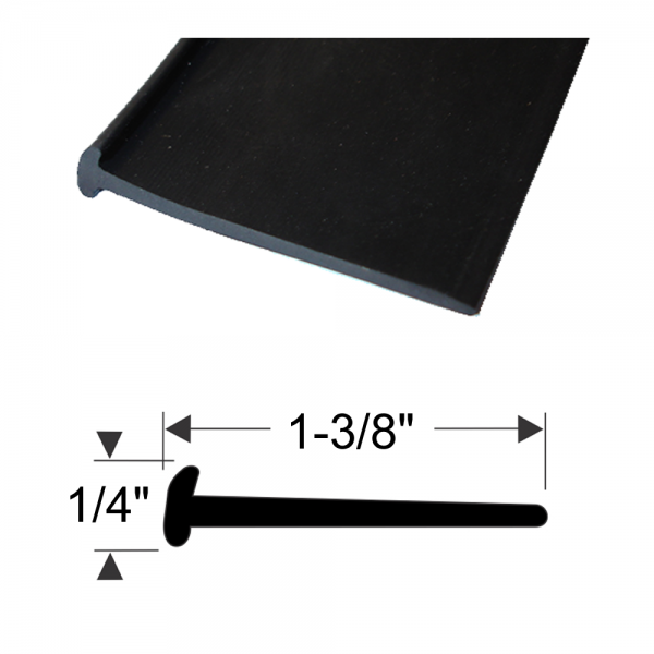 Steele Rubber - Mounting Pad  - With Lip - 1-3/8" Wide