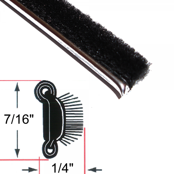 Universal Weatherstrip / 3-PC Beltline Window Sweep Molding 3/8 x 43/64 x 32