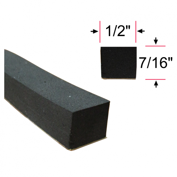 Square Seal - Peel N Stick - 1/2" Tall 7/16" Wide