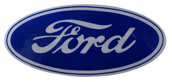Ford Oval Decal - 6-1/2" - Blue/Clear