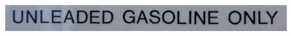 Unleaded Gasoline Only - BLACK - 5"