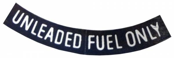 Unleaded Fuel Only - WHITE - 3"