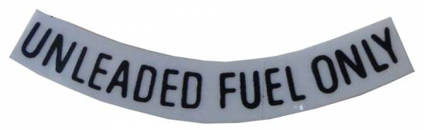 Unleaded Fuel Only - BLACK - 3"