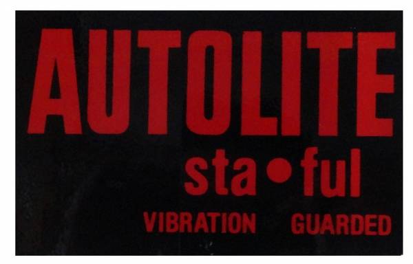 Autolite Sta-Ful Battery Decal
