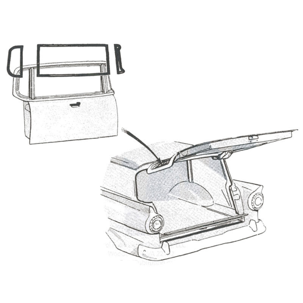 Dennis Carpenter - Rear Window Seal - 3 Piece Kit
