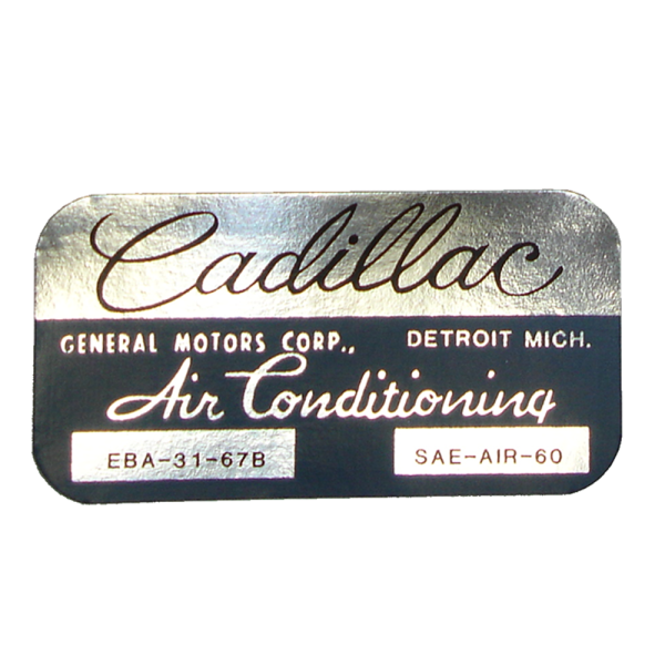 Rubber The Right Way - Air Conditioner Evaporator Box Decal - "Cadillac"