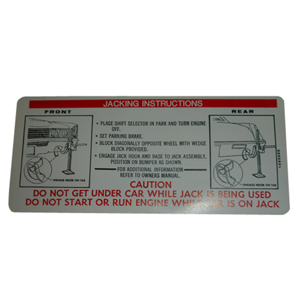 Rubber The Right Way - Jack Instructions Decal - In Trunk